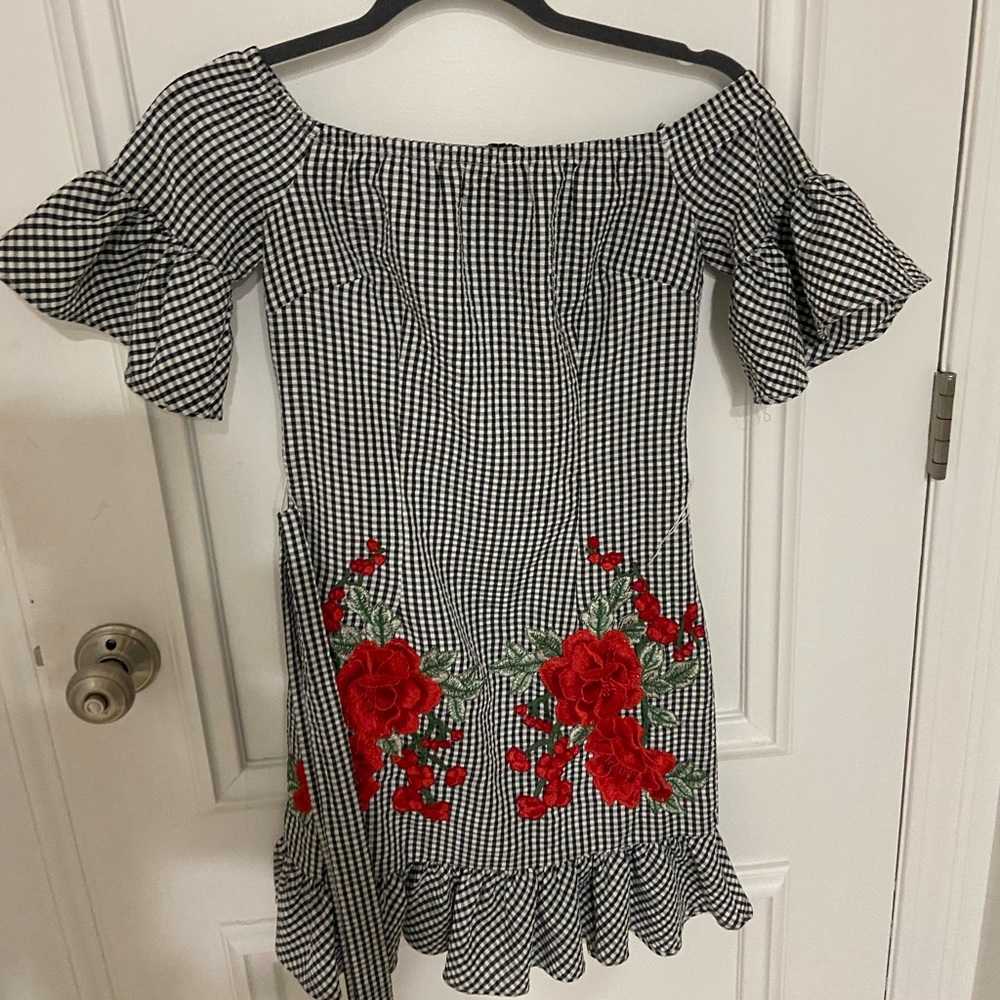 Off the shoulder dress!